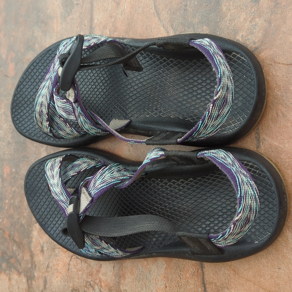 CHACO ZX2 Classic Yampa Hiking Comfort Sport Sandals Blue Chevron Women’s size 6 - Picture 4 of 6